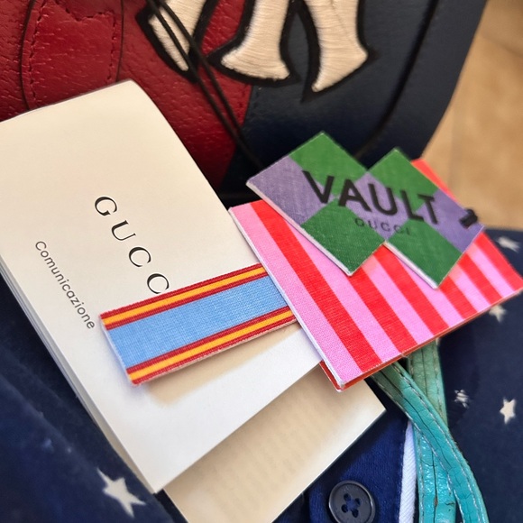 NWT-Gucci Jackie 1961 Handbag, Small, Leather handbag, Yankees,Baseball, Luxury, - Picture 7 of 16